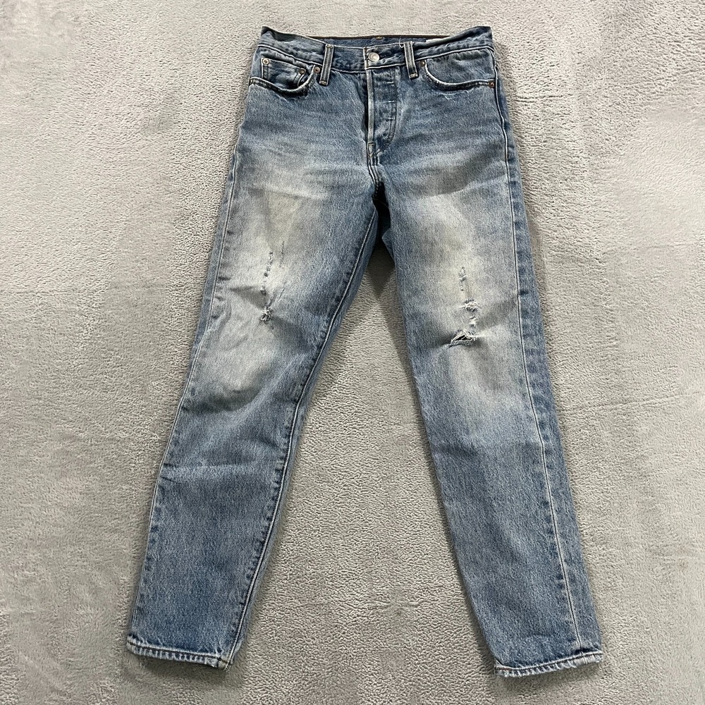 LEVIS REDLINE Selvedge Womens 30 Jeans White Oak Cone Western Button Fly‎ 90s